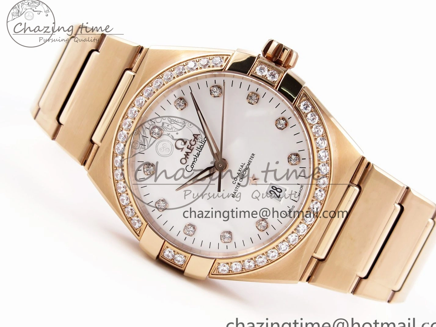 0216 Soft Constellation 39mm RG Diamonds Bezel ASWF 1:1 Best Edition White Dial on RG Bracelet A 7783